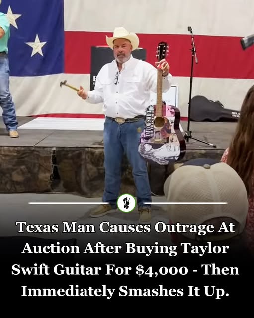 Texas Man Buys Taylor Swift Guitar For $4,000 At Auction And Then Immediately Smashes Up