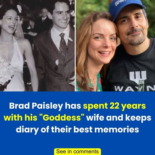 Brad Paisley has spent 19 years with his “Goddess” wife and keeps diary of their best memories