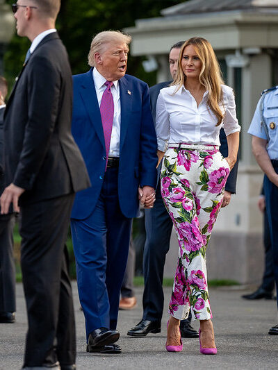Melania Trump photographed at the picnic